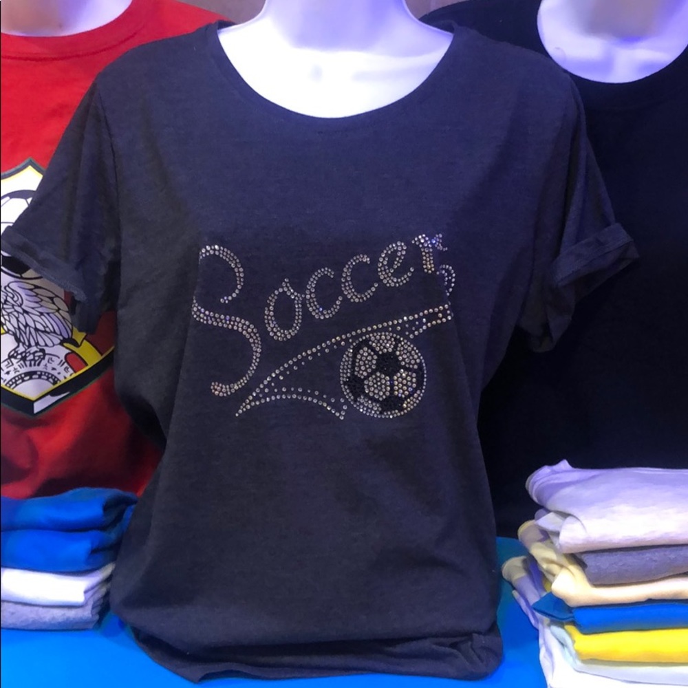 Custom bling soccer shirt